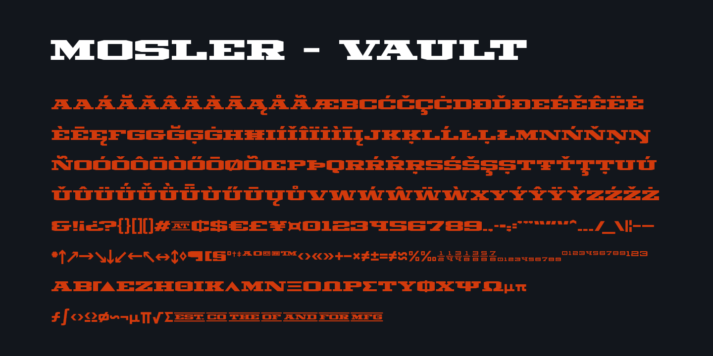 Mosler Fortress Font preview
